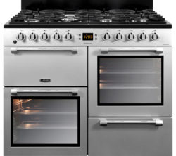LEISURE Cookmaster 100 CK100F232S 100 cm Dual Fuel Range Cooker - Silver & Chrome
